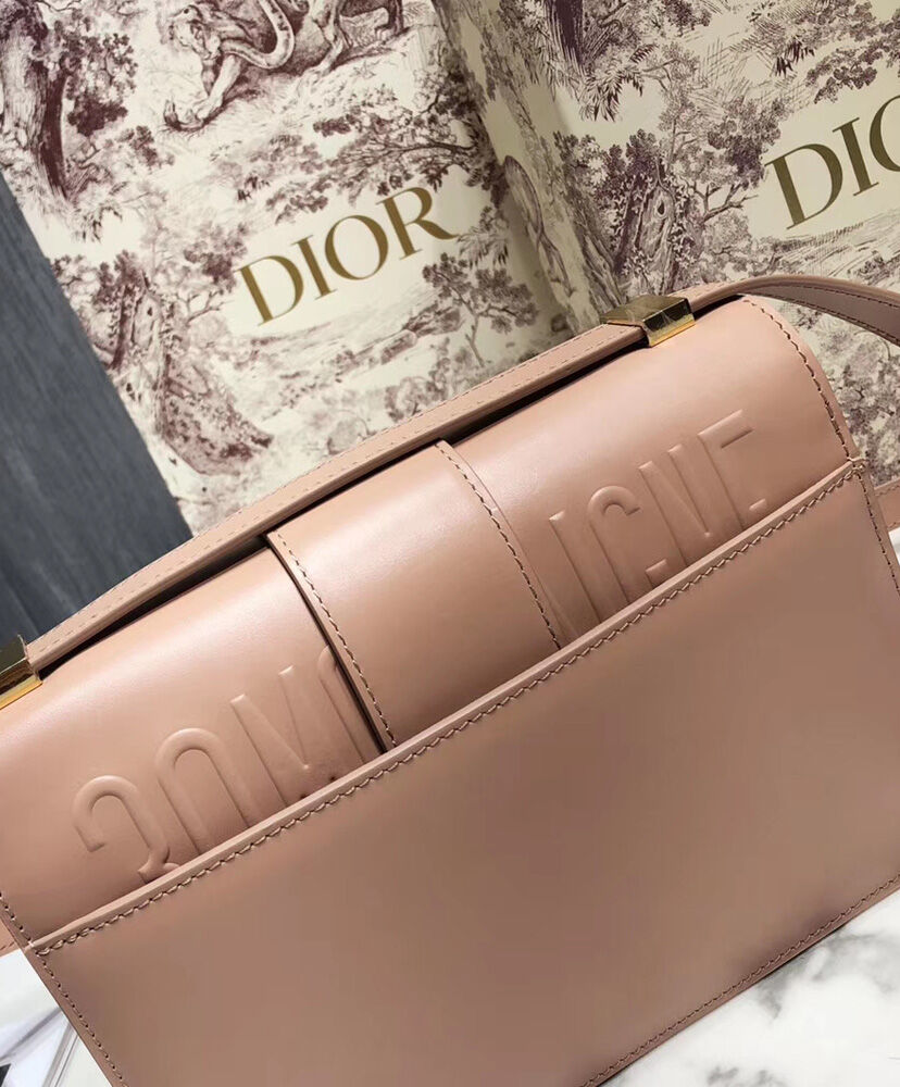 Christian Dior 30 Montaigne Flap Bag Leather Pink